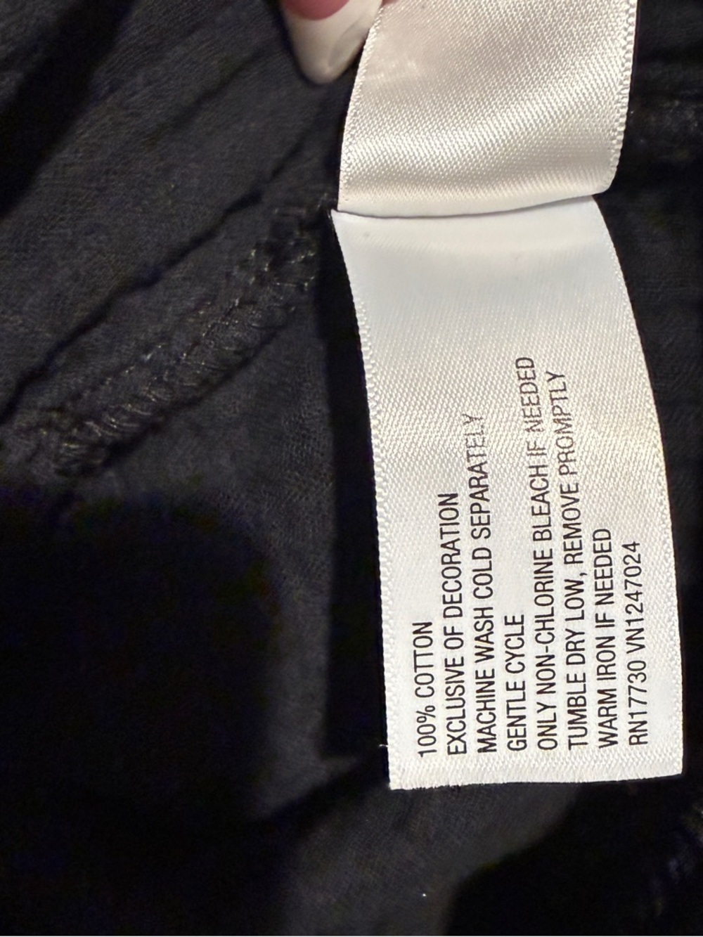 Universal Thread Black Button-Front Peasant Blouse Cotton - Picture 7 of 8